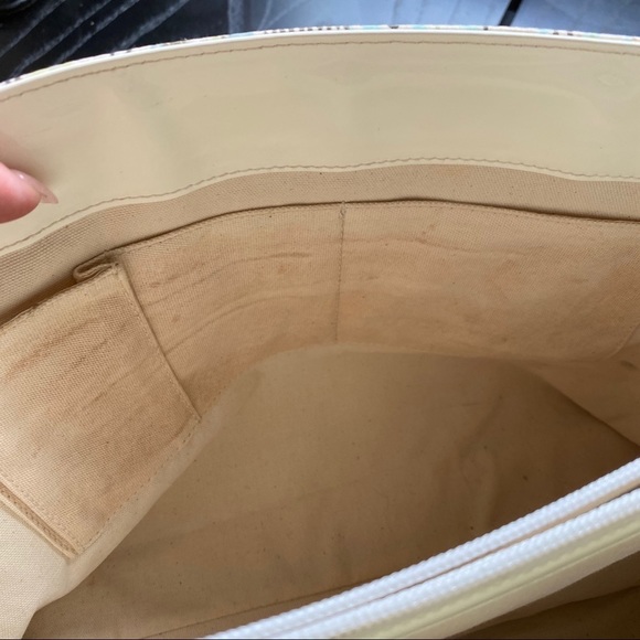 St. John Pastel Scroll Print Designer Tote Bag - Picture 6 of 9